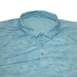 Vineyard Vines Men's Sz - XL Blue Camouflaged Performance Short Sleeve Golf Polo